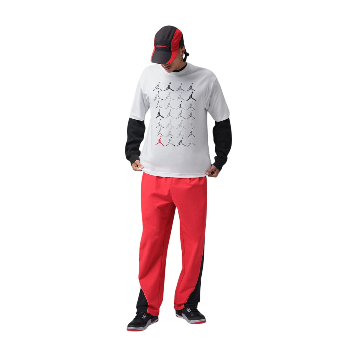 Jordan Jumpman Tee IO0123-100 – indossata uomo streetwear basket