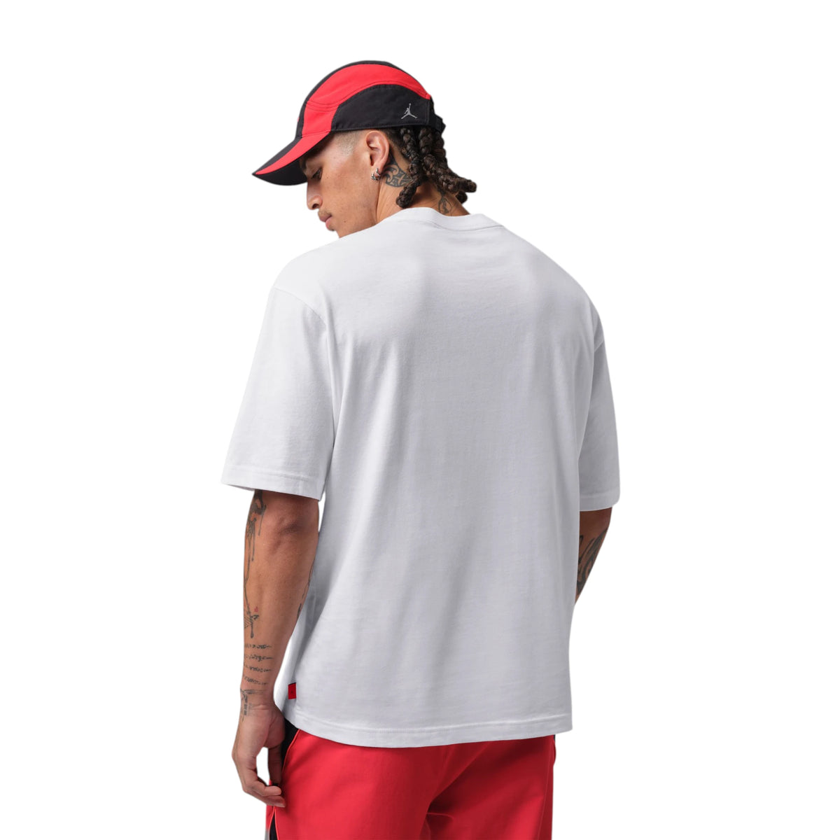 T-shirt Jordan Jumpman bianca – vista posteriore relaxed fit cotone