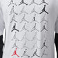 Jordan Jumpman Tee bianca rossa – dettaglio grafica griglia Jumpman mix trattamenti