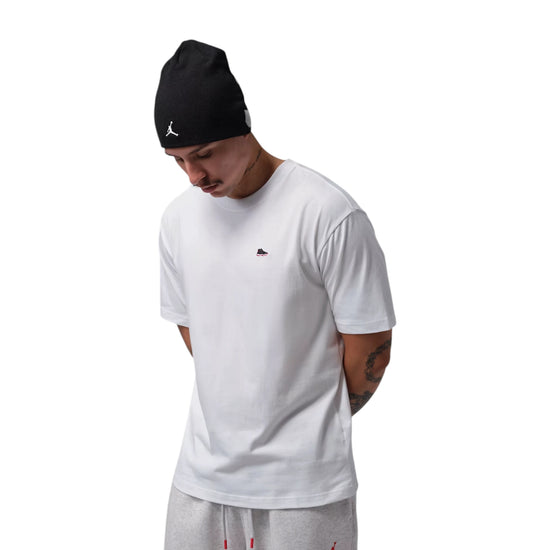 T-shirt AJ11 Jordan Brand bianca e Gym Red IM6513-101 – vista frontale