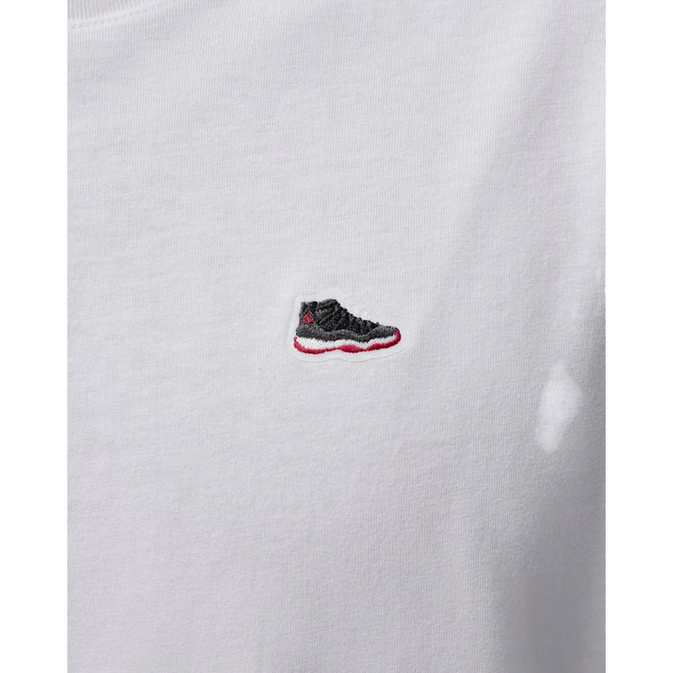 Maglietta Jordan AJ11 uomo bianca – dettaglio della grafica d&