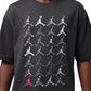 Jordan Jumpman Tee nero rosso – dettaglio grafica griglia Jumpman mix trattamenti