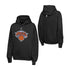 Felpa Jordan NBA Kids New York Knicks nera NBUM NYK – vista frontale logo Knicks arancione blu Jumpman