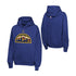 Felpa Jordan NBA Kids Denver Nuggets blu NBUM NUG – vista frontale logo skyline montagne Jumpman