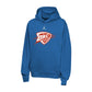 Jordan NBA Kids Thunder blu hoodie – logo OKC scudo rosso bianco fleece