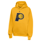 Jordan NBA Kids Pacers hoodie gialla – vista frontale logo tasca marsupio fleece