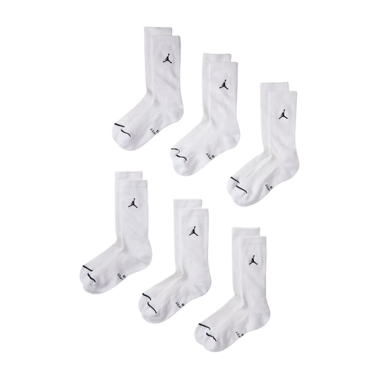 Calzini Jordan Everyday Elevated Crew – 6 Paia Bianco/Nero