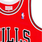 Canotta Mitchell & Ness NBA Dennis Rodman 1997 Bulls, canotta rossa con logo e dettagli sportivi visibili.