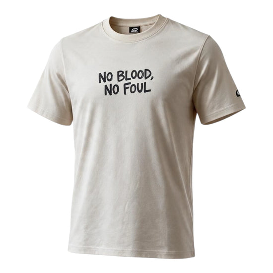 T-Shirt No Blood No Foul colore avorio - Vista frontale - TripleBasket