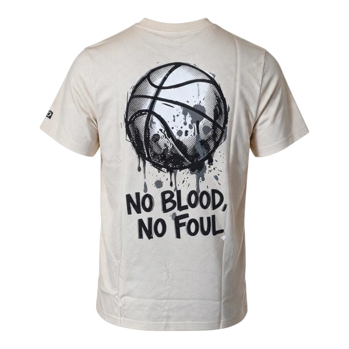 T-Shirt No Blood No Foul colore avorio - Vista da dietro - TripleBasket