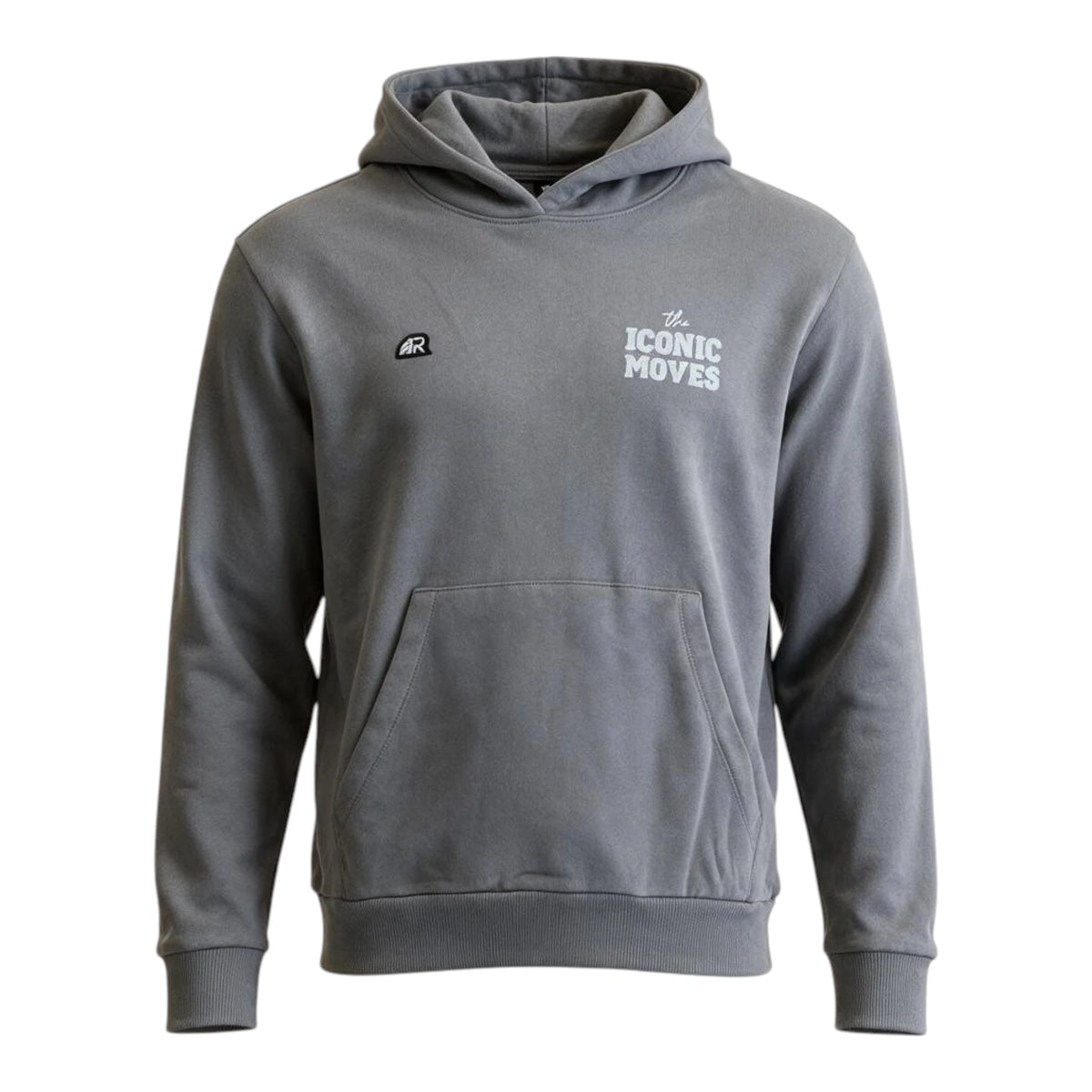 Felpa 100% cotone Iconic Moves - Grigio Ferro - vista frontale