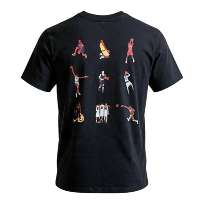 T-Shirt Nera Iconic Moves - Rook Basketball - TripleBasket - vista retro grafica