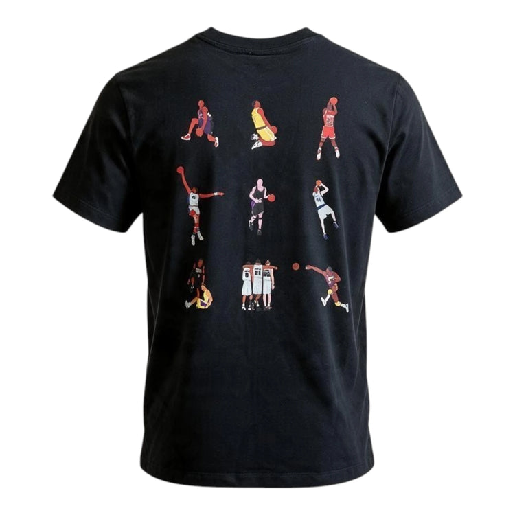 T-Shirt Nera Iconic Moves - Rook Basketball - TripleBasket - vista retro grafica