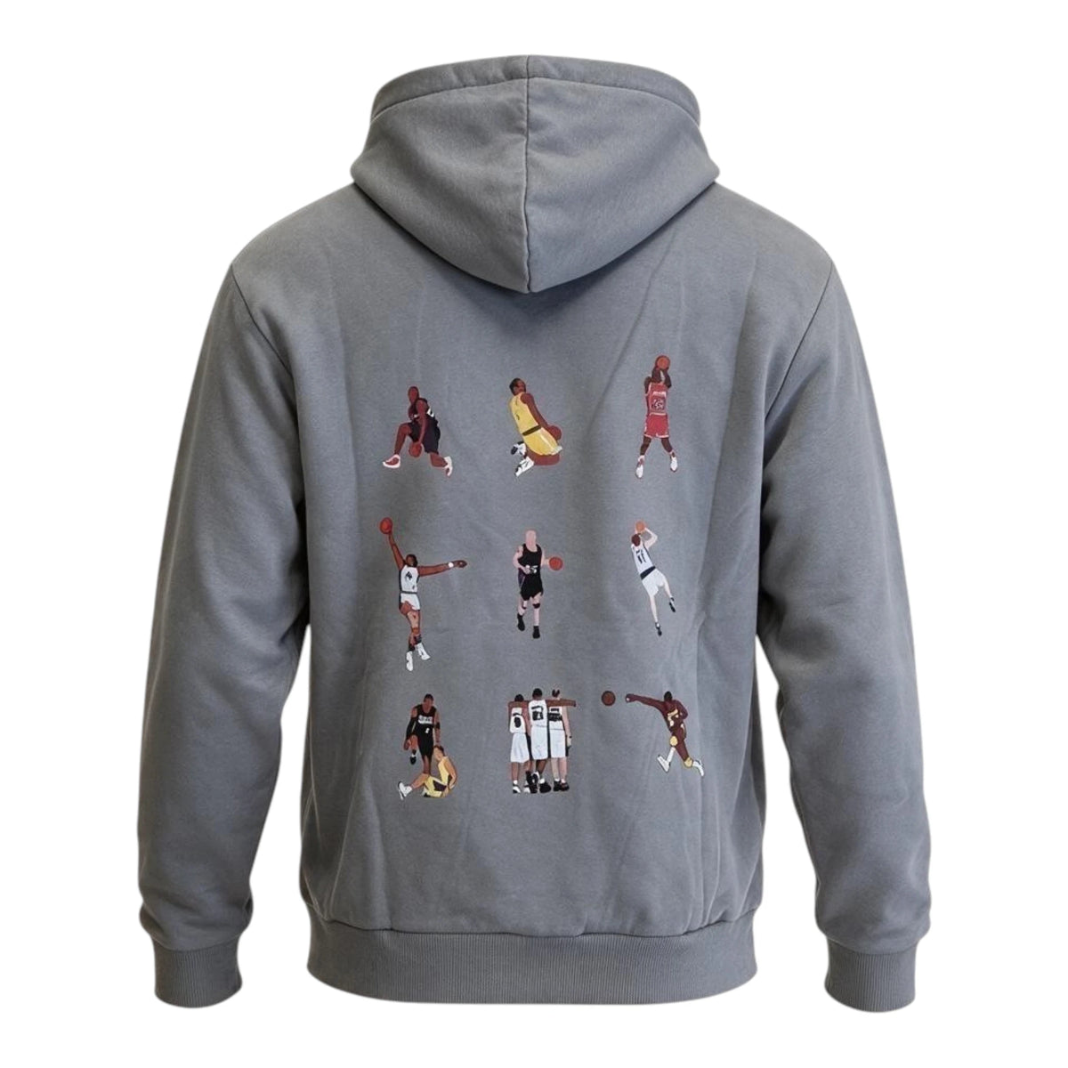 Felpa 100% cotone Iconic Moves - Grigio Ferro - vista grafica retro