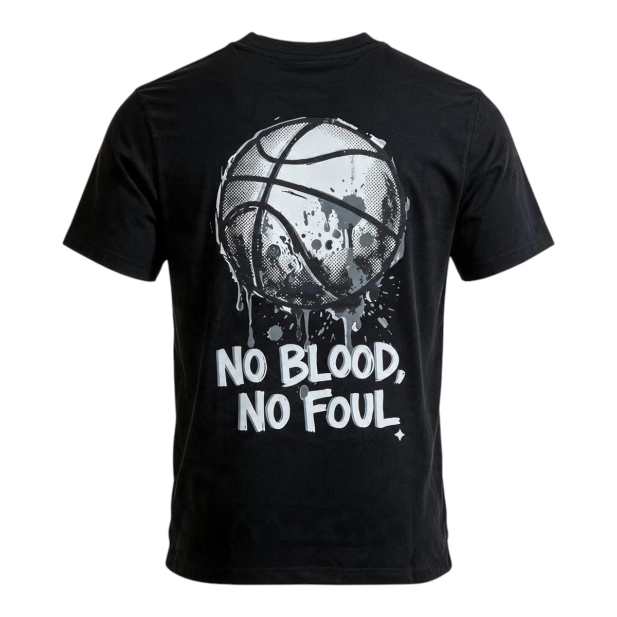 T-Shirt No Blood No Foul colore nero- Vista dal retro - TripleBasket