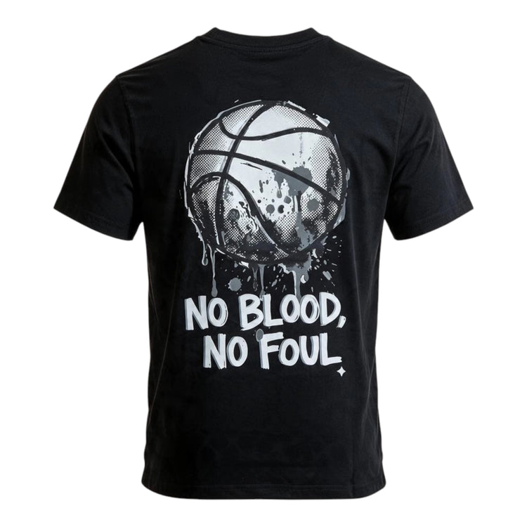 T-Shirt No Blood No Foul colore nero- Vista dal retro - TripleBasket