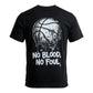 T-Shirt No Blood No Foul colore nero- Vista dal retro - TripleBasket
