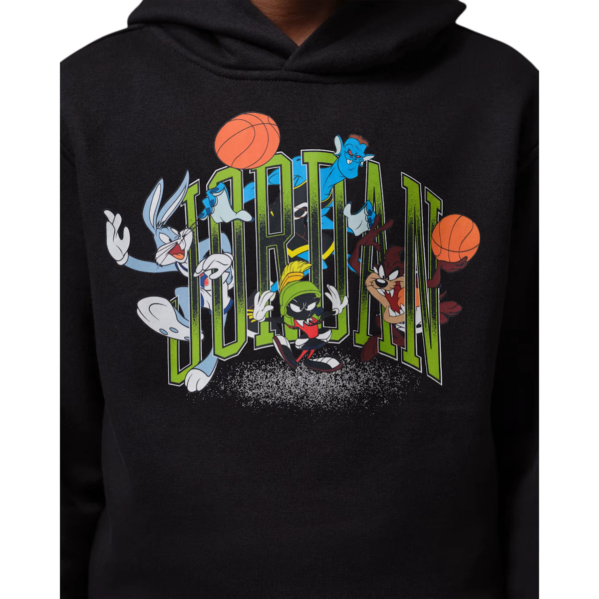 Felpa Jordan Bambino con cappuccio - Space Jam collection - Dettaglio grafica 