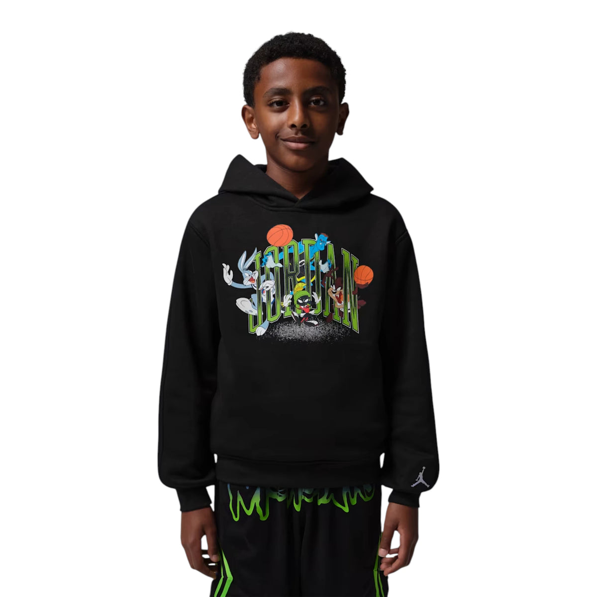 Felpa Jordan Bambino con cappuccio - Space Jam collection - Vista frontale