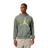 Felpa con cappuccio Nike Air Jordan Brooklyn Fleece in verde, giallo e bianco, mostra dettagli e logo Nike sul davanti.
