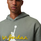 Felpa con cappuccio Nike Air Jordan Brooklyn Fleece in verde, giallo e bianco, morbida e comoda.