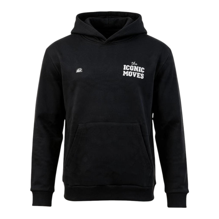 Felpa Iconic Moves Nera - Rook Basketball vista frontale