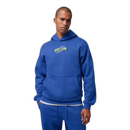 Felpa Jordan Brooklyn Space Jam Uomo Varsity Royal IX3096-497 – vista frontale blu royal fleece cappuccio