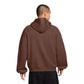 Jordan Brooklyn Studio Full-Zip Brown – vista laterale fleece 71% cotone cappuccio