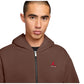 Felpa Jordan IU0243-265 marrone – dettaglio zip streetwear lifestyle 🏀