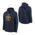 Felpa NBA Club Fleece Kids Denver Nuggets blu navy oro NBGX NUG – vista frontale logo Nuggets HD