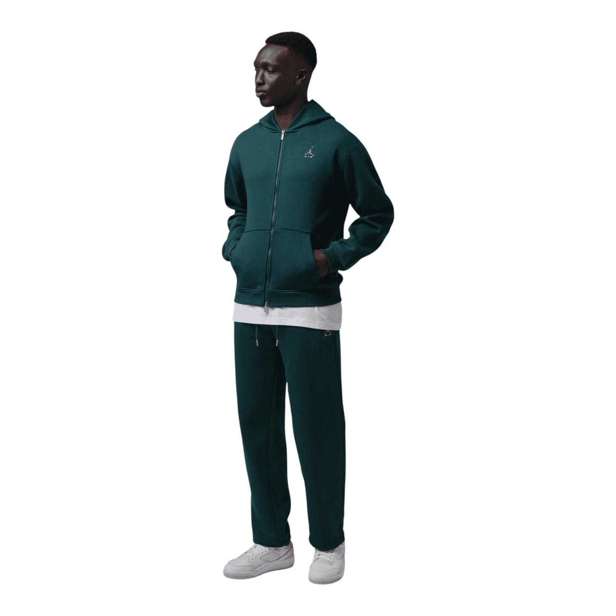 Jordan Brooklyn Full-Zip Hoodie verde – set coordinato con pantaloni IM8906-378 🏀