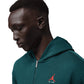 Jordan Brooklyn Full-Zip verde Midnight Spruce – indossata streetwear basket uomo fit oversized