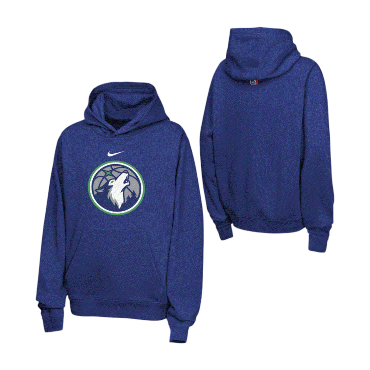 Felpa Nike NBA Kids Minnesota Timberwolves nera NBUL TIM – vista frontale logo lupo urlante HD Swoosh Nike