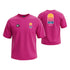 T-shirt rosa Rookie Basketball Pigalle, manichino fantasma, vestibilità casual, tessuto morbido e comodo.