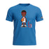 Maglietta T-SHIRT ROOKIE BASKETBALL THE ANSWER royal, in tessuto, visibile su manichino fantasma, colore blu royal.