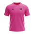 T-shirt rosa Basketball Dept Rookie Basketball su manichino, stile casual, con stampa frontale, tessuto morbido e confortevole.