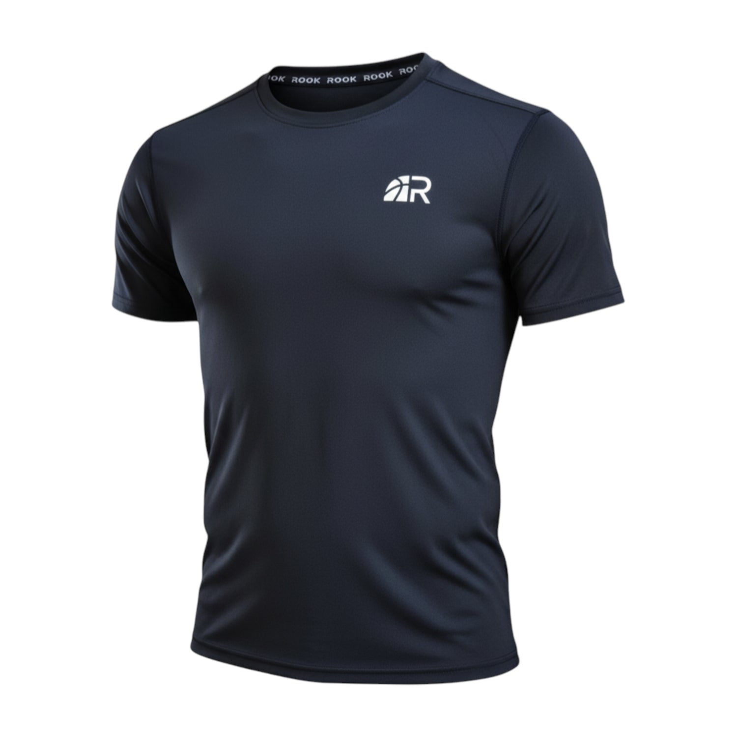 Maglietta tecnica a manica corta Rookie Tech Underwear di Rookie Basketball, intimo sportivo in compressione nero per il riscaldamento muscolare.