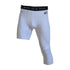 Intimo tecnico Rookie Basketball, pantalone one-leg per scaldare i muscoli, tessuto bianco, design aderente per allenamenti.