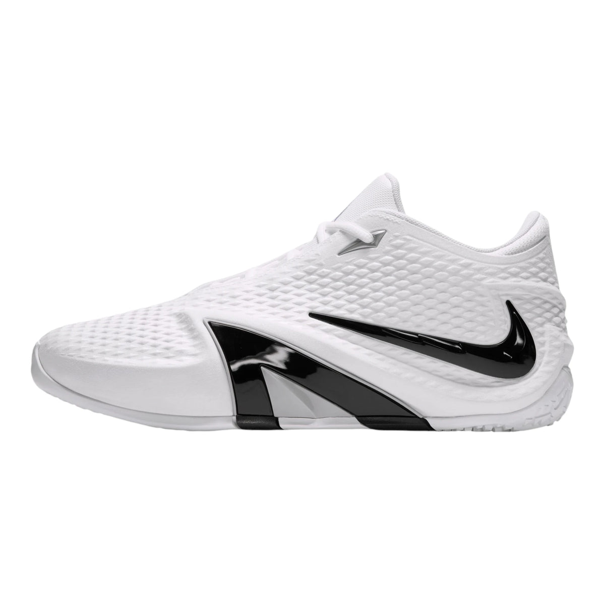 Nike Ja 4 Phantom IM4135-100 – vista laterale esterna bianco Cobalt Bliss JA-Frame nero Swoosh