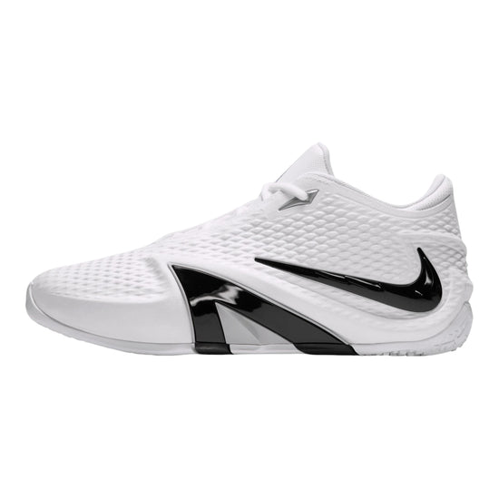 Nike Ja 4 Phantom IM4135-100 – vista laterale esterna bianco Cobalt Bliss JA-Frame nero Swoosh