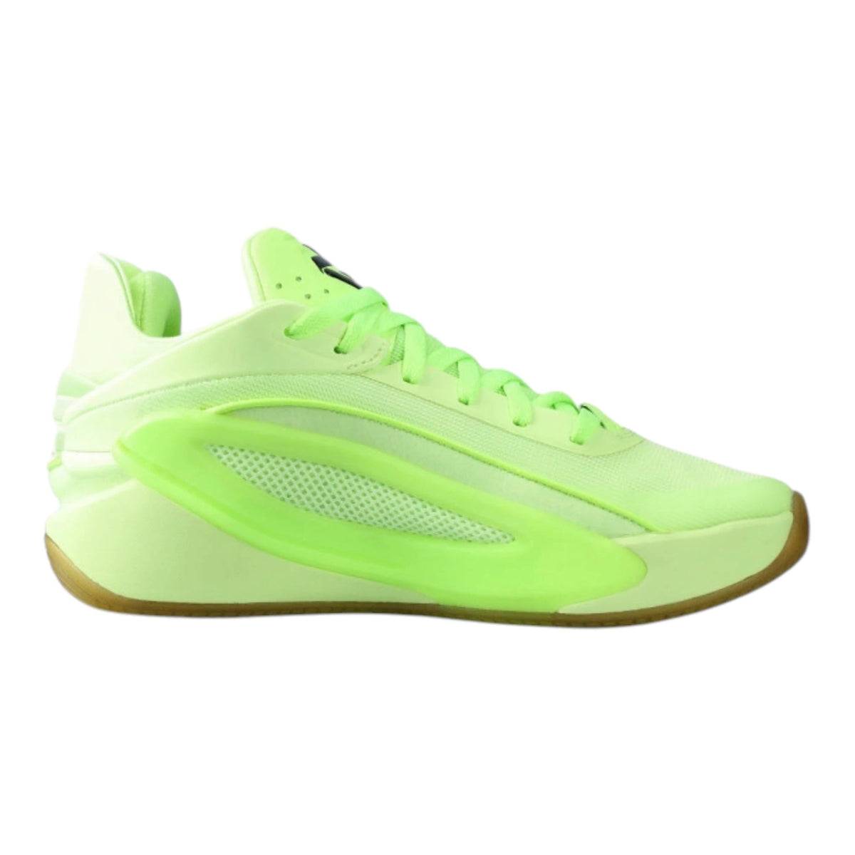 Scarpa da basket Jordan Luka 5 Barely Volt HV8082-700 – vista laterale interna colorway Barely Volt Black Ghost Green