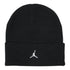 Cappello beanie Jordan adulto nero 9A0063 – vista frontale logo Jumpman ricamato bianco risvolto cuffed
