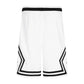 Pantaloncini da basket Jordan Diamond Kids in bianco, tessuto Dri-FIT, per bambini, con logo Jordan sul lato.