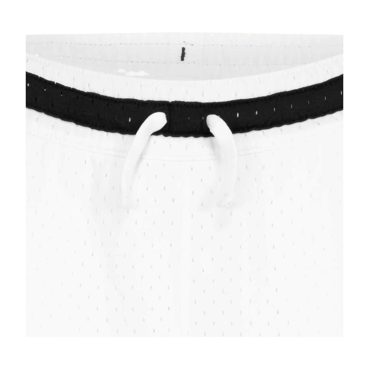 Pantaloncini da basket Jordan Diamond Kids bianchi, in tessuto Dri-FIT per bambini, con logo Jordan sul davanti.