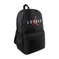Zaino Jordan Jam HBR nero con scomparto per laptop e dettagli in bianco, ideale per uso quotidiano e sportivo.