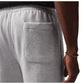 Jordan Brooklyn Fleece grigio 054 – dettaglio ricamo Jumpman Air bronzo su fleece melange