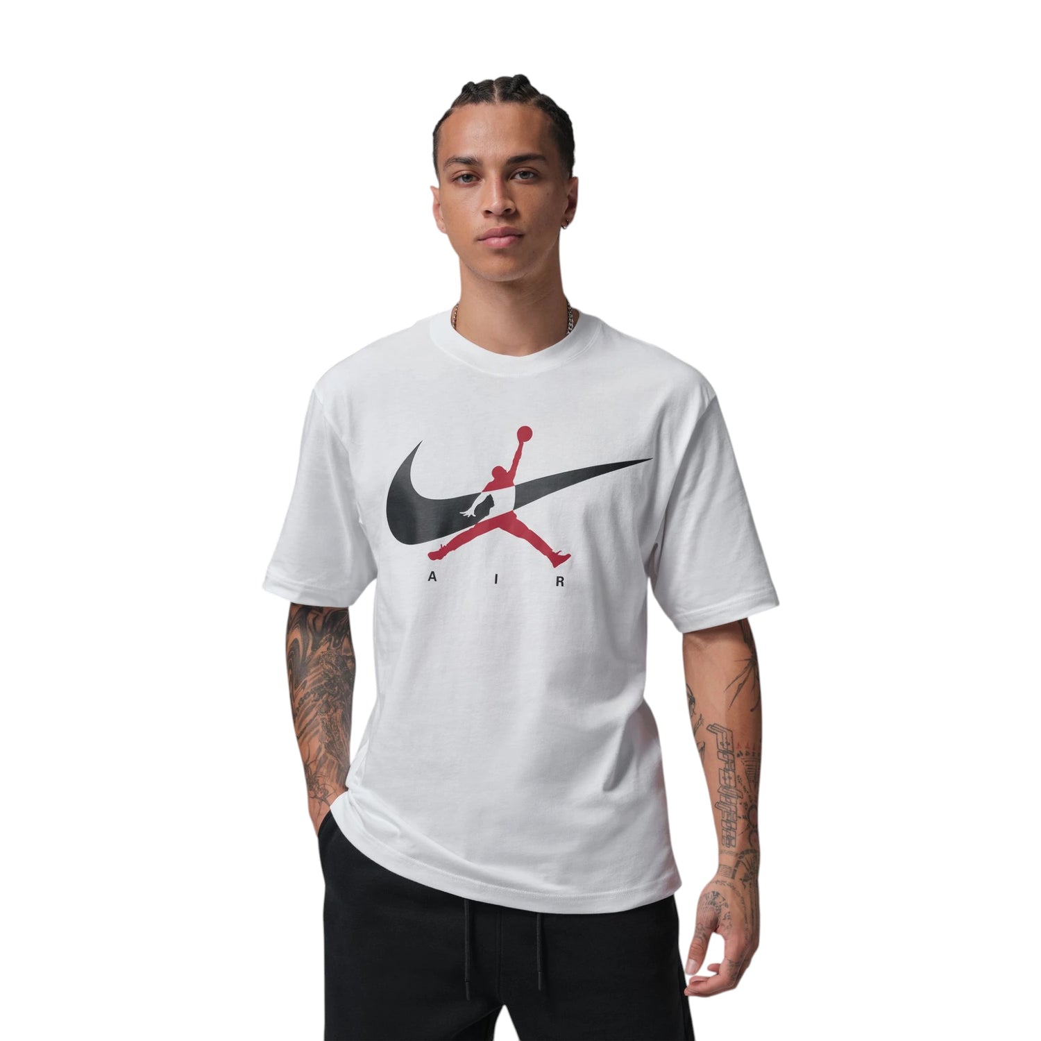 maglietta tee nike air jordan brooklyn adulto bianco rosso nero IF3043-100 triplebasket