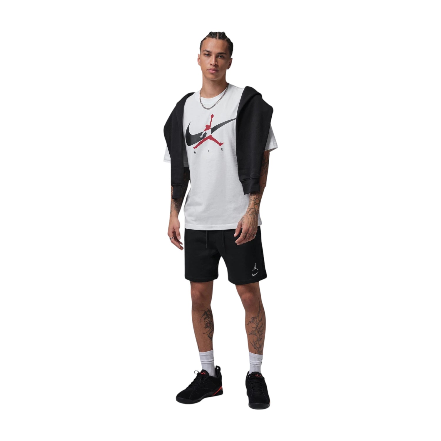 maglietta tee nike air jordan brooklyn adulto bianco rosso nero IF3043-100 triplebasket
