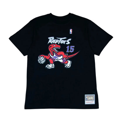Maglietta Mitchell & Ness Hardwood Classic Name & NumberVince Carter Toronto Raptors nero rosso viola bianco NBA uomo adulto 