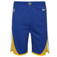 Pantaloncini NBA ICON SHORT KIDS Warriors di Outerstuff, con logo dei Golden State Warriors, in tessuto sportivo blu e oro.